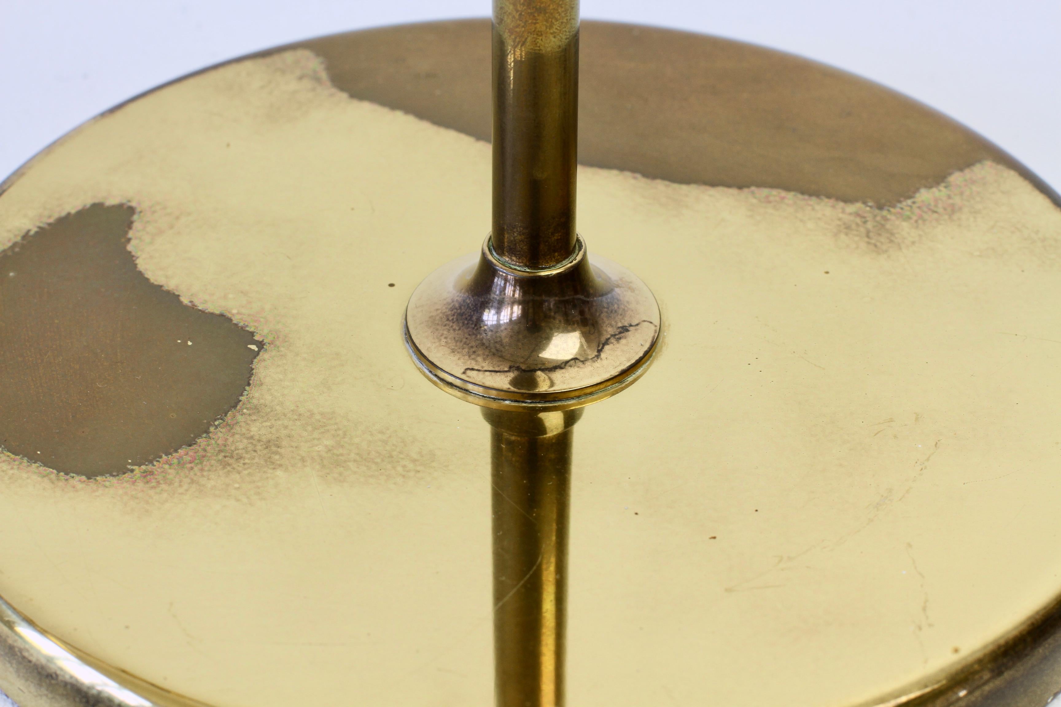 Florian Schulz Mid-Century Vintage Modernist Brass Adjustable Table Lamp c.1970 For Sale 9