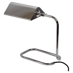 Florian Schulz Mid-Century Vintage Modernist Chrome 1990s Adjustable Table Lamp