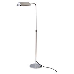 Florian Schulz Mid-Century Vintage Modernist Chrome Adjustable Floor Lamp