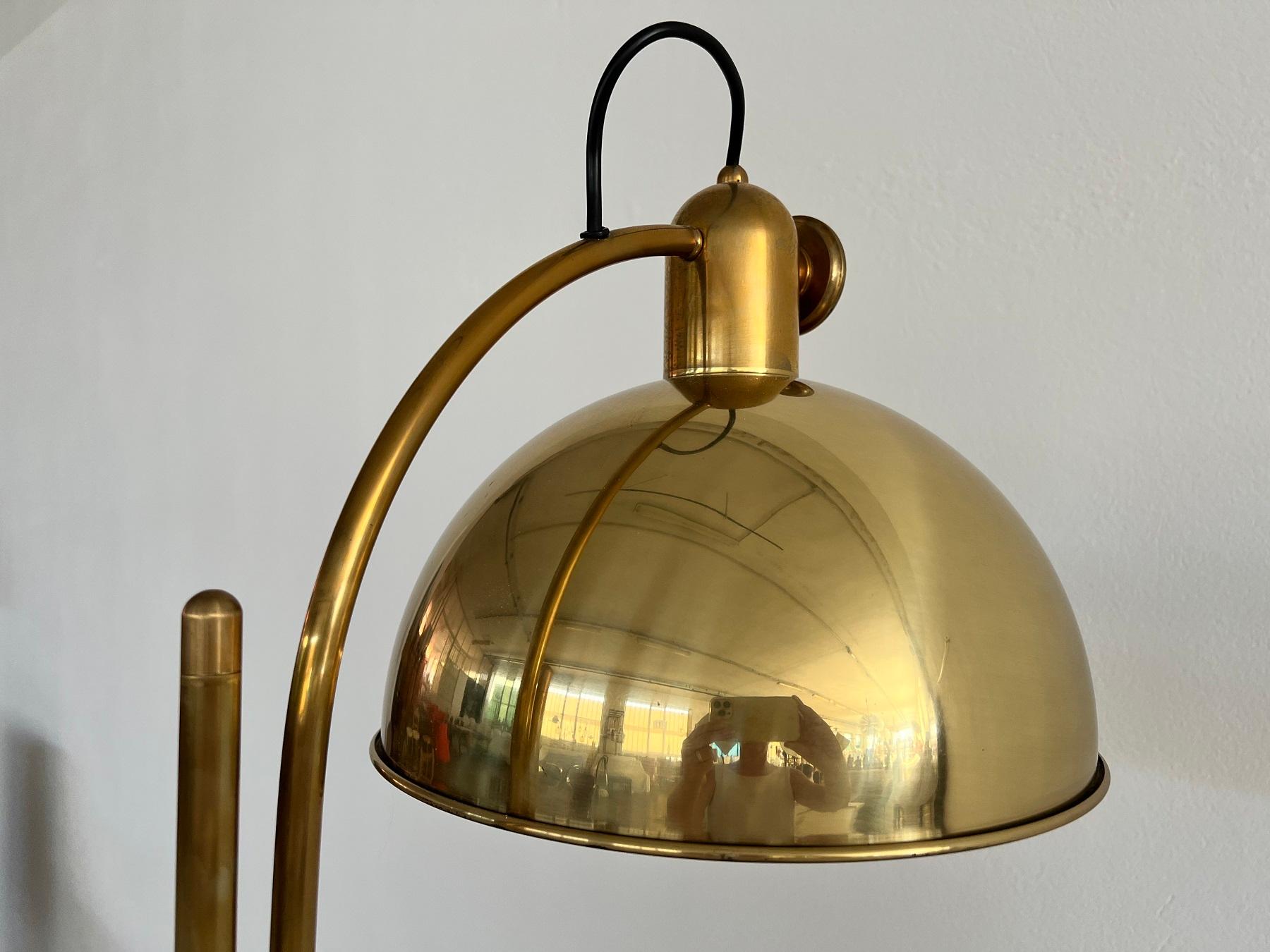 Florian Schulz Mid-Century Adjustable Floor Lamp in Full Brass, 1970s For Sale 7