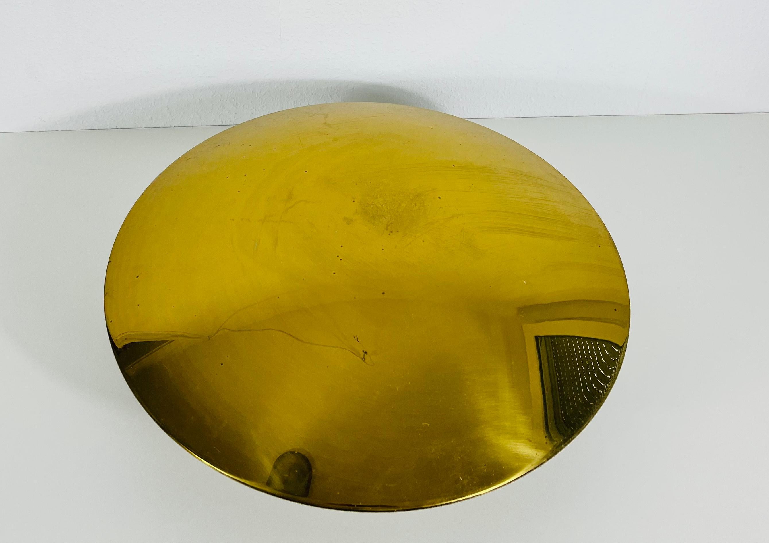 Florian Schulz Midcentury Brass Flush Mount, 1960s For Sale 5