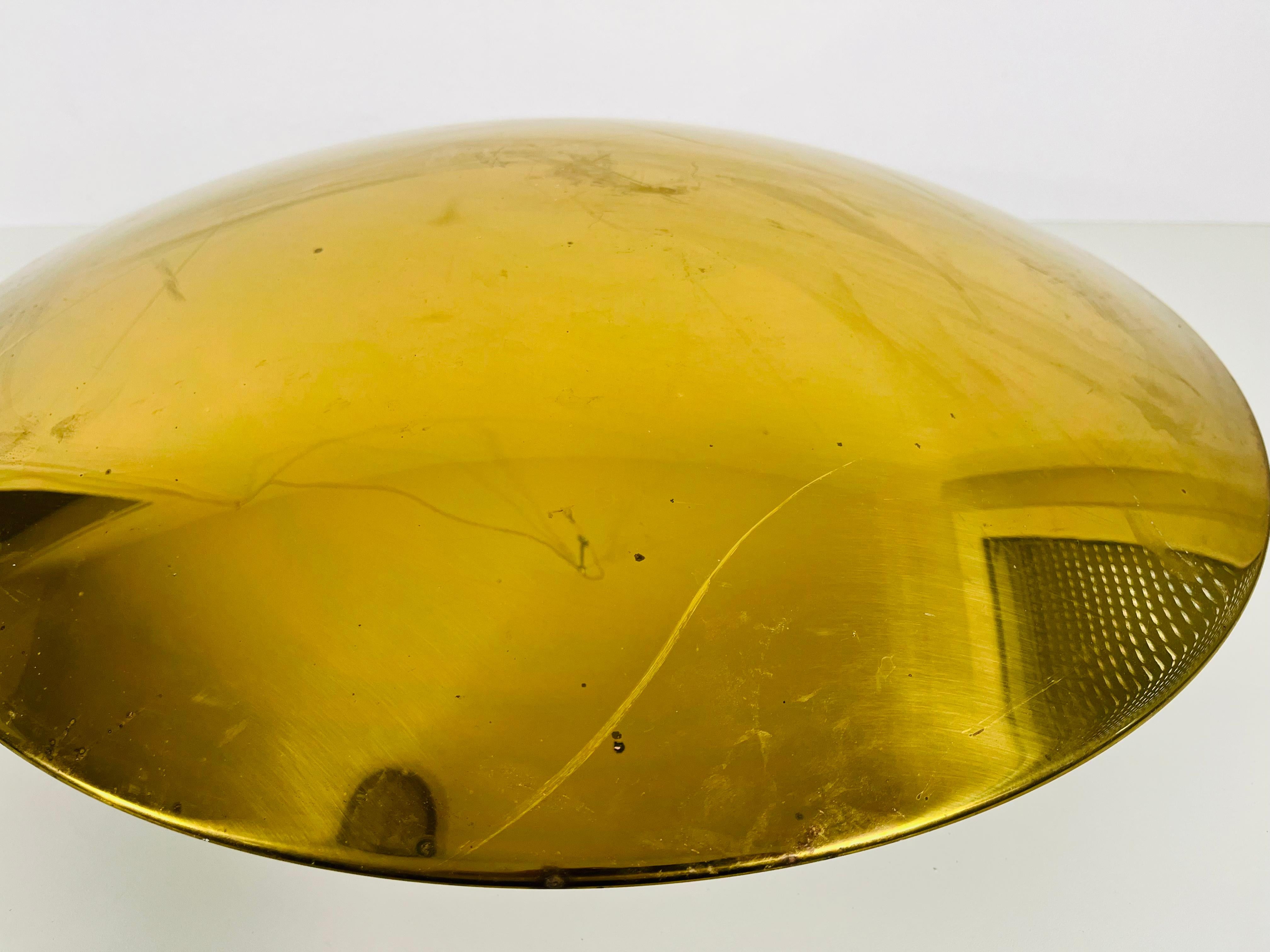 Florian Schulz Midcentury Brass Flush Mount, 1960s For Sale 1