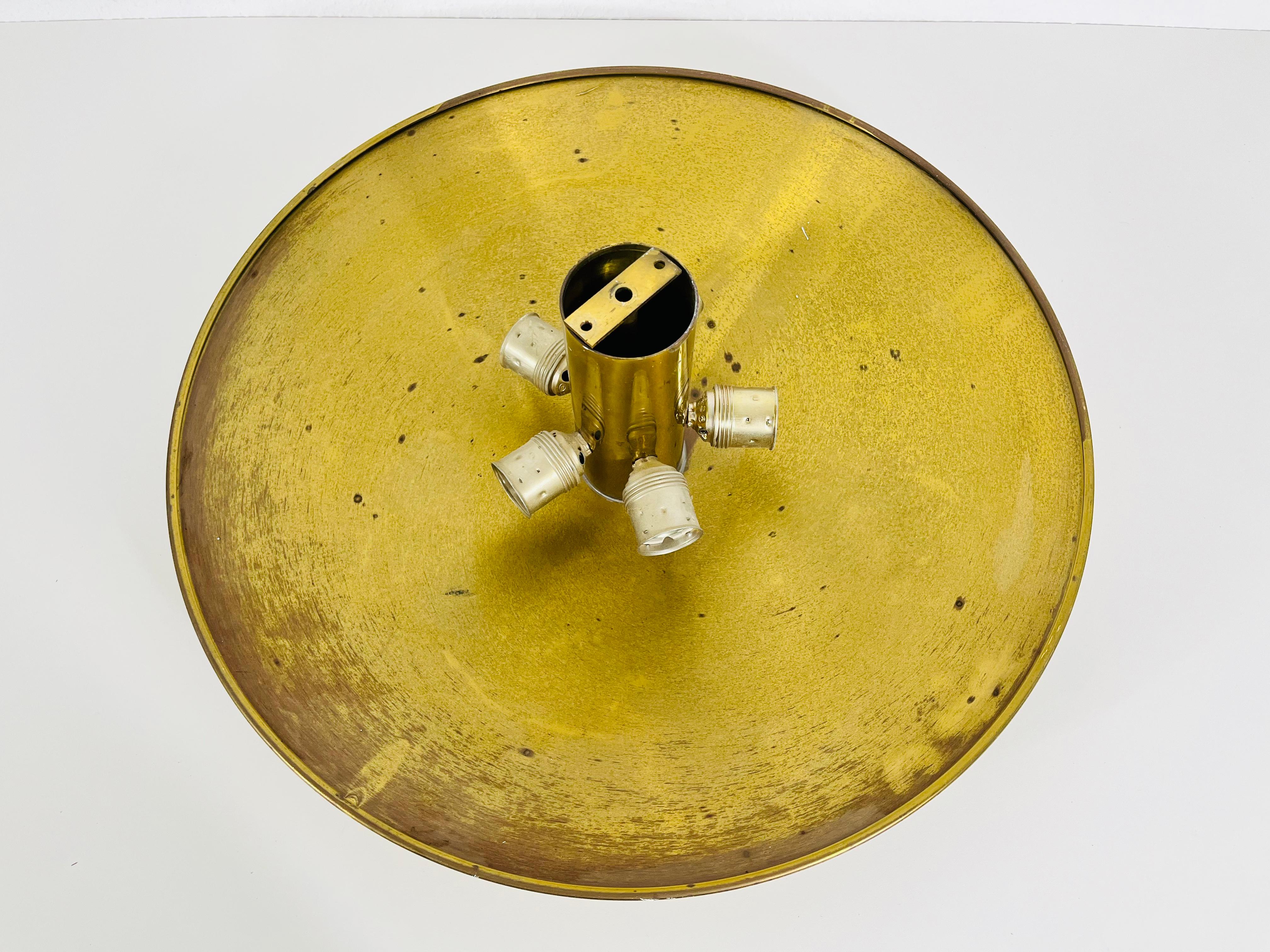 Florian Schulz Midcentury Brass Flush Mount, 1960s For Sale 2
