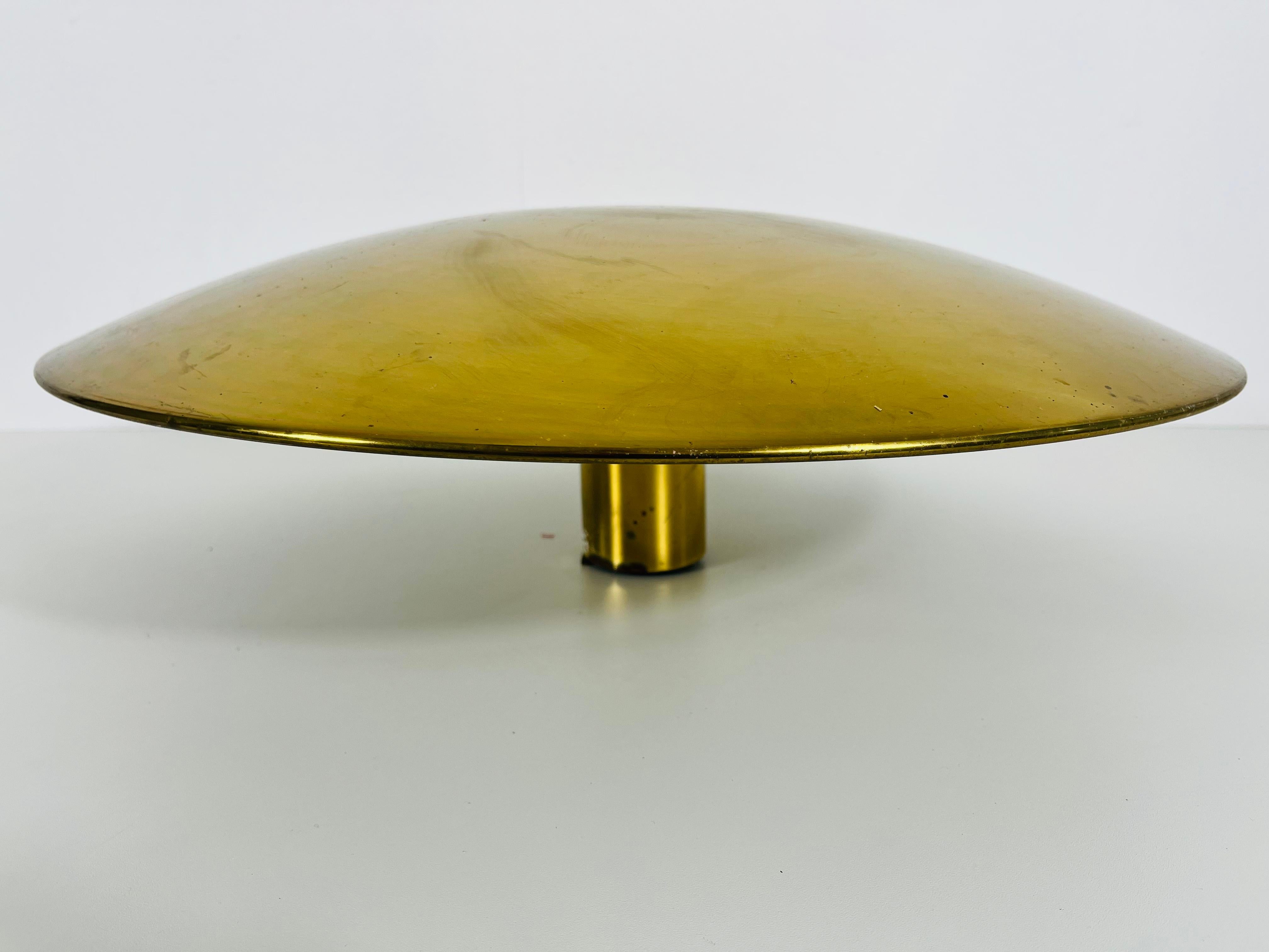 Florian Schulz Midcentury Brass Flush Mount, 1960s For Sale 3