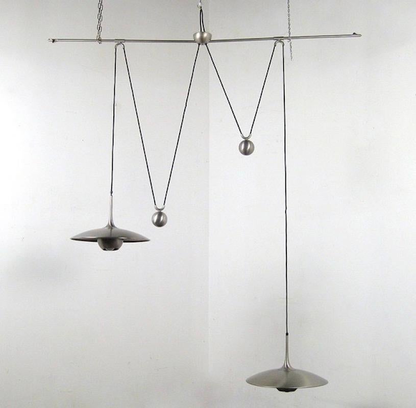 Modern Florian Schulz Model Onos 40 Double Counterbalance Pendant Lamp For Sale