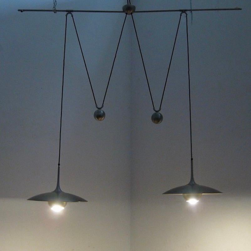 German Florian Schulz Model Onos 40 Double Counterbalance Pendant Lamp For Sale