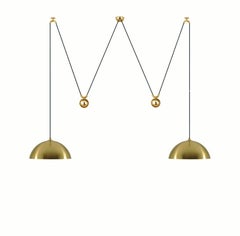 Florian Schulz New Mid-Century Modern Brushed Brass Adjustable Pendant Light
