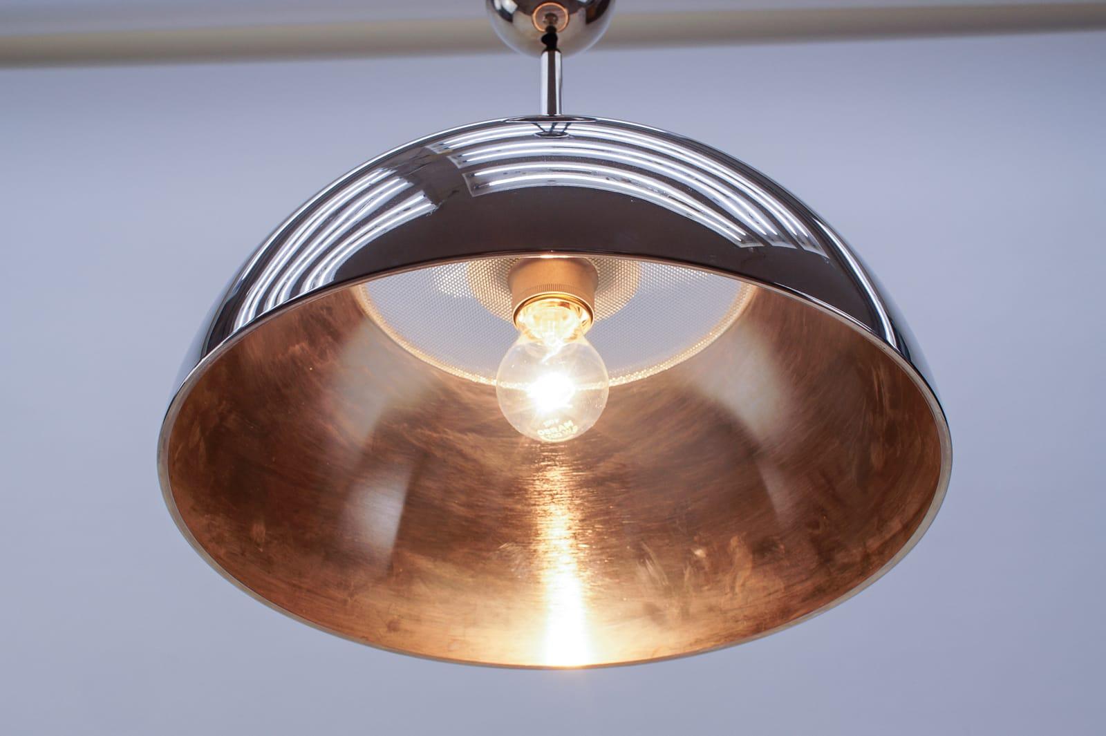 Florian Schulz Nickel Plated Pendant Lamp with Counterweight, Germany, 1970s For Sale 4
