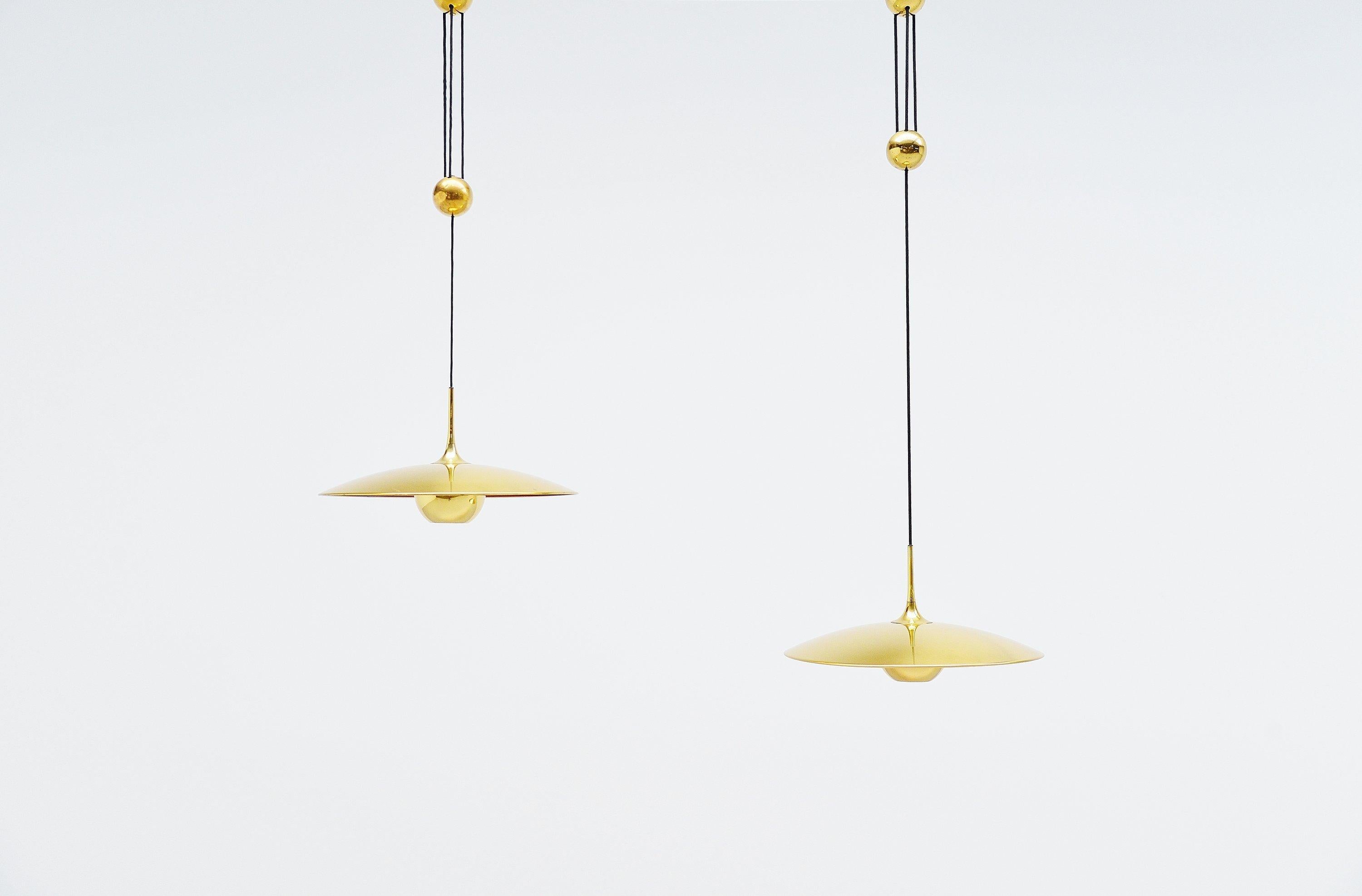 Mid-Century Modern Florian Schulz Onos 55 Balance Ceiling Lamp, Germany, 1970