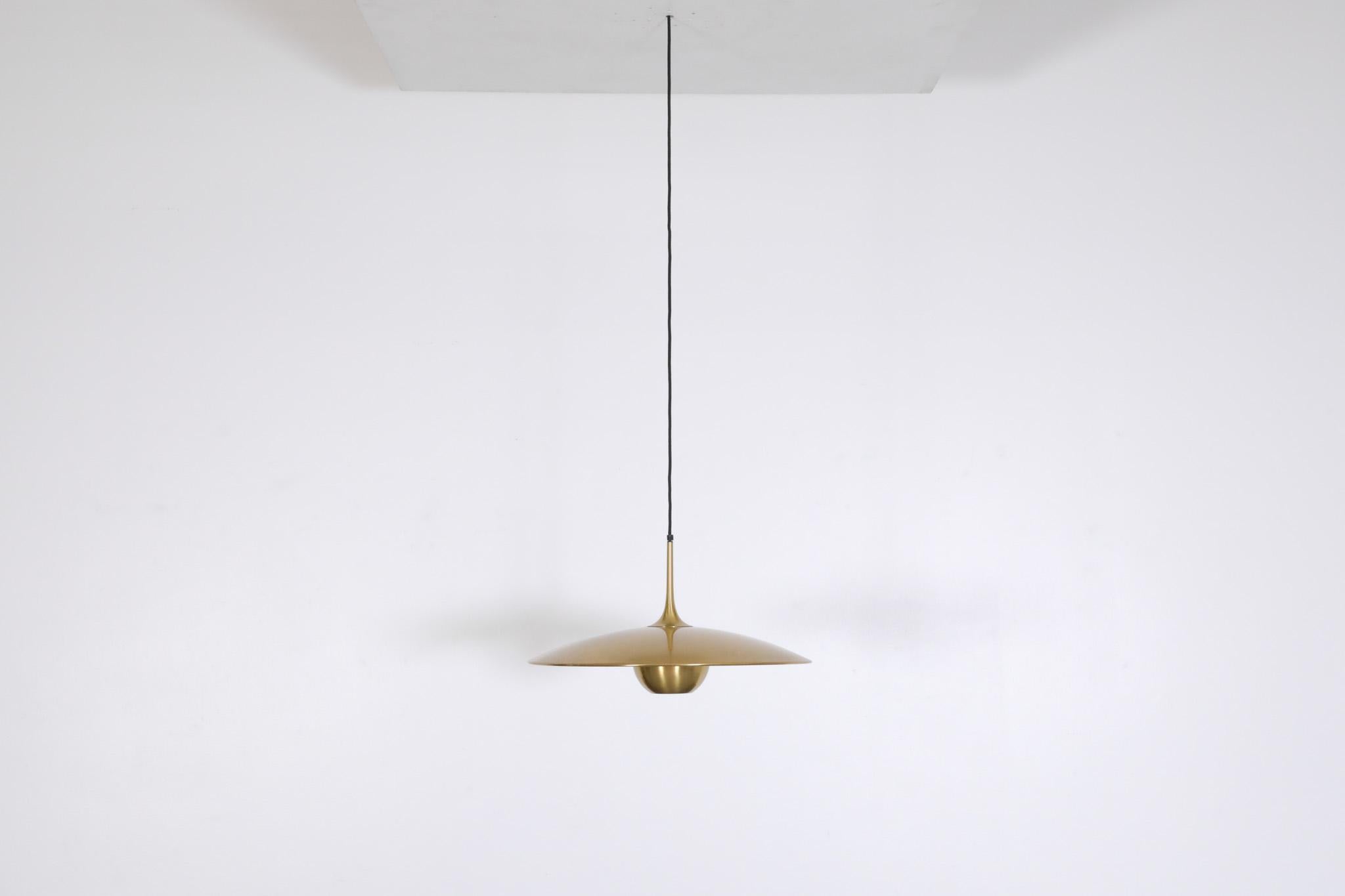 Mid-Century Modern Florian Schulz 'Onos 55' Brass Ceiling Lamp For Sale