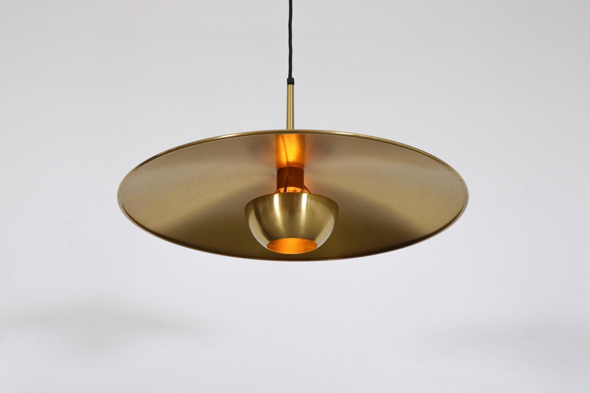 Late 20th Century Florian Schulz 'Onos 55' Brass Ceiling Lamp For Sale