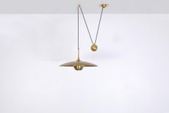 Florian Schulz 'Onos 55' Brass Counterweight Ceiling Lamp