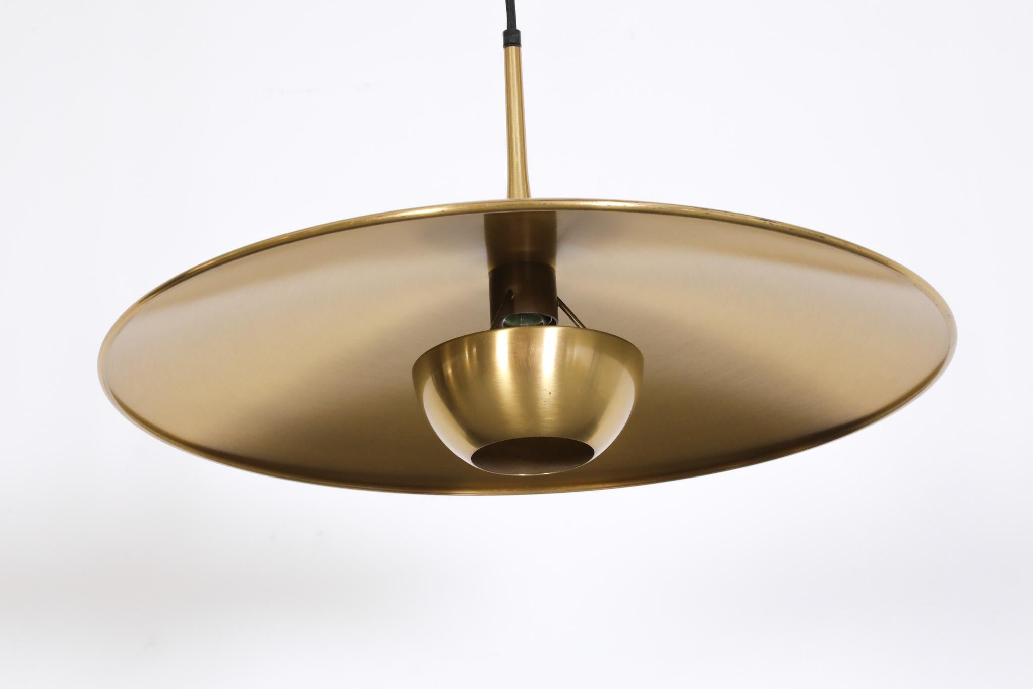 Late 20th Century Florian Schulz 'Onos 55' Brass Counterweight Ceiling Lamp