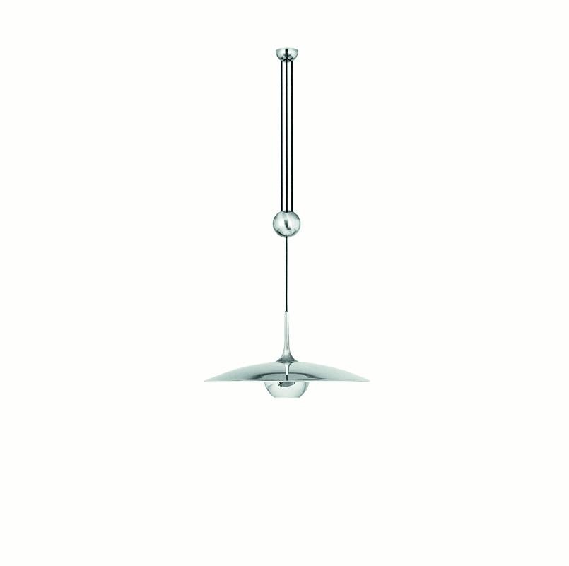 Iconic design by Florian Schulz. This lamp is in perfect condition and available in nickel or polished brass. The height is adjustable, socket: E27. 

To be on the safe side, the lamp should be checked locally by a specialist concerning local