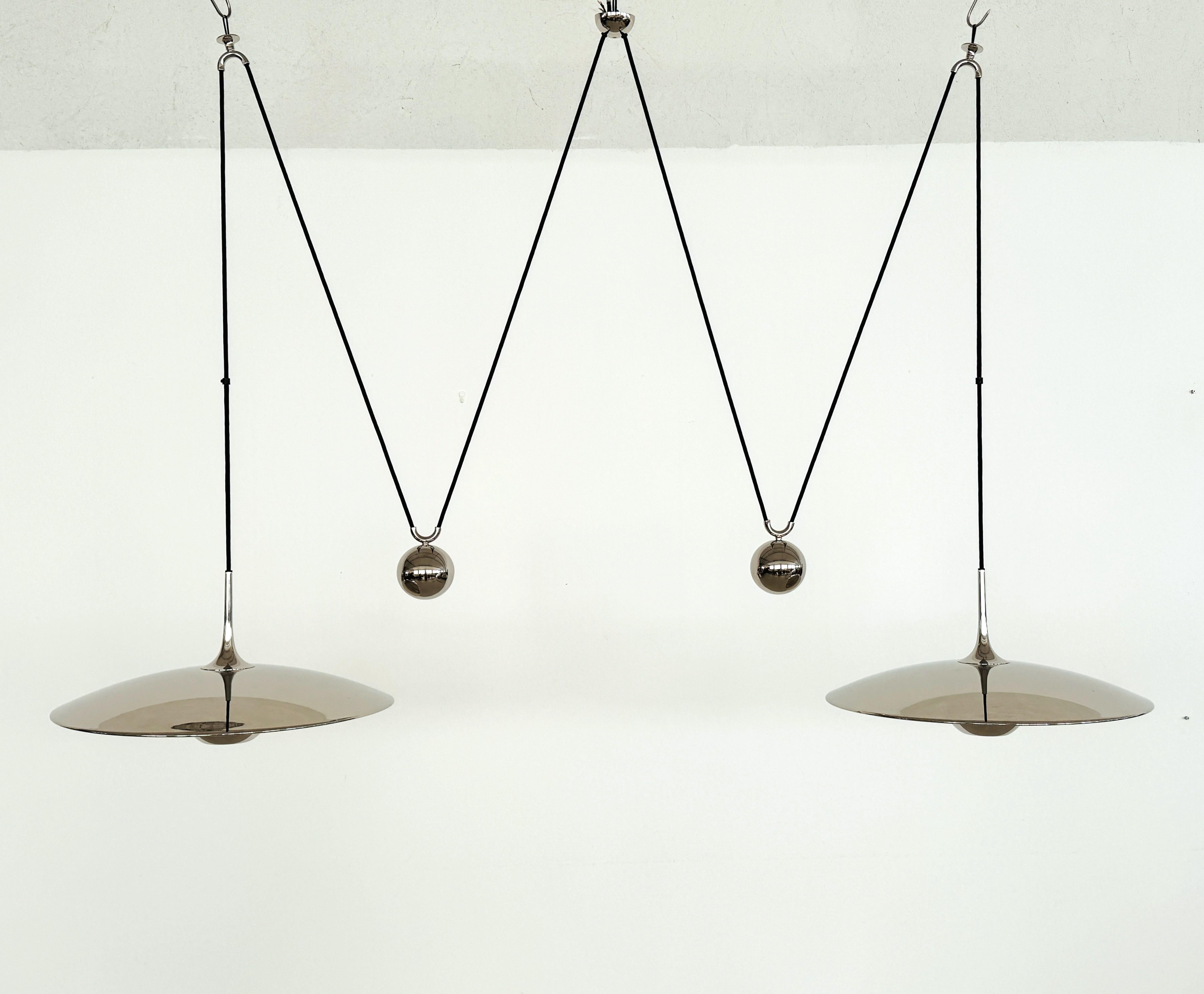 Florian Schulz Onos 55 Pendentif à double tirette en nickel avec contrepoids Bon état - En vente à Morazzone, Varese