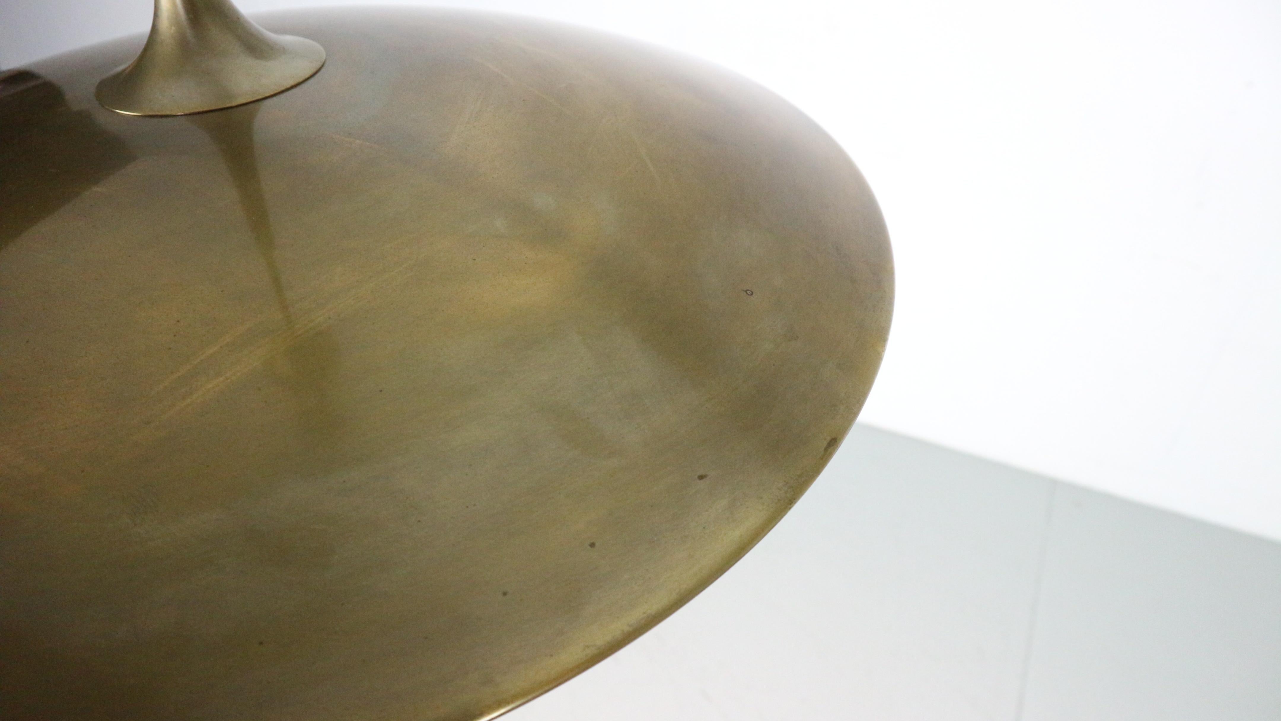 Florian Schulz Patinated Brass Pendant  'Onos 55' Counterweight, 1960s 3