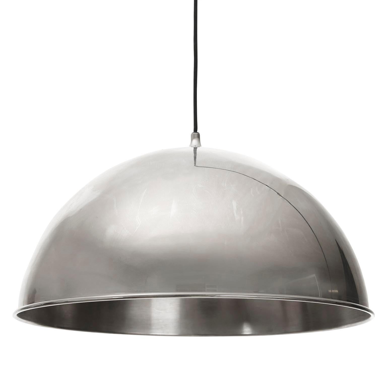 German Florian Schulz Pendant Light Counterweight Counterbalance Patinated Nickel, 1970 For Sale
