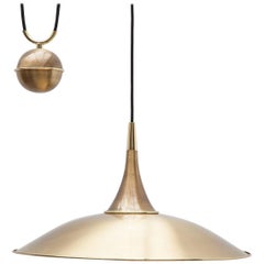 Florian Schulz Pendant Light Model "Onos 55" in Brass, Germany