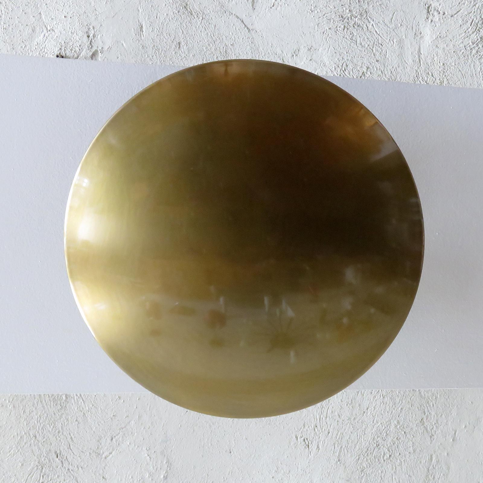 German Florian Schulz 'Sela 40' Brass Flushmount Light, 1970