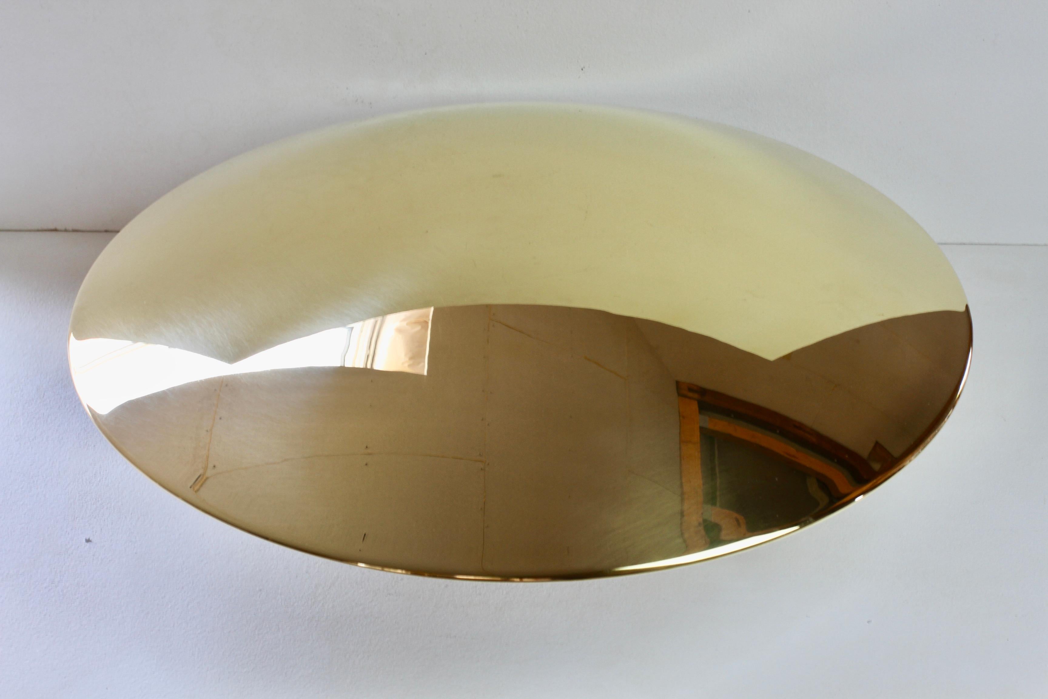 Late 20th Century Florian Schulz SELA 55 New Modernist Brass Ceiling Flush Mount Light For Sale