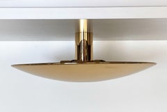 Florian Schulz SELA Large Flush Mount Light in polished Brass, 1970s