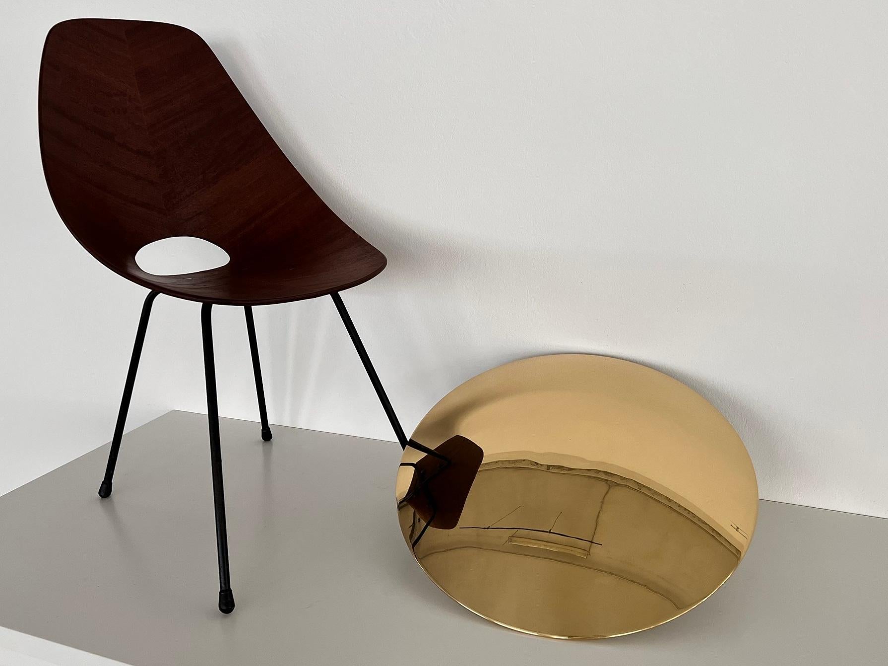 Polished Florian Schulz SELA Large Flush Mount Light in polished Brass, 1970s For Sale