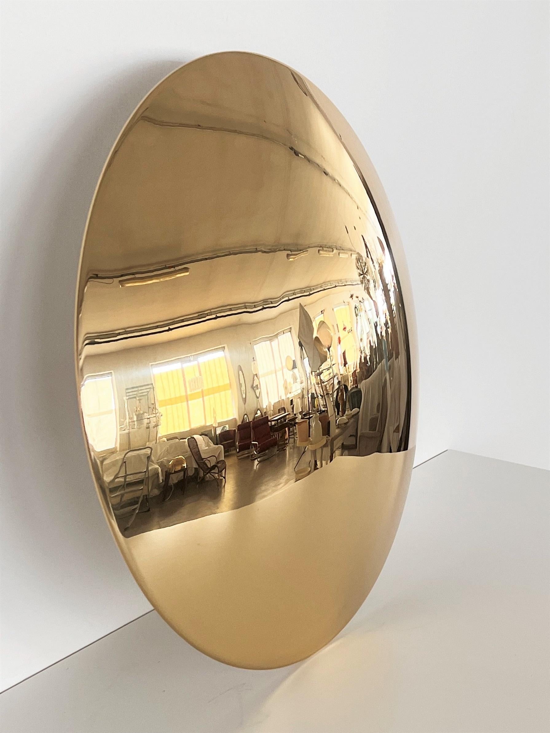 Late 20th Century Florian Schulz SELA Large Flush Mount Light in polished Brass, 1970s For Sale