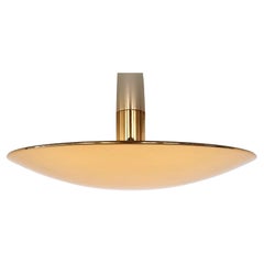 Florian Schulz SELA Large Flush Mount Light in polished Brass, 1970s