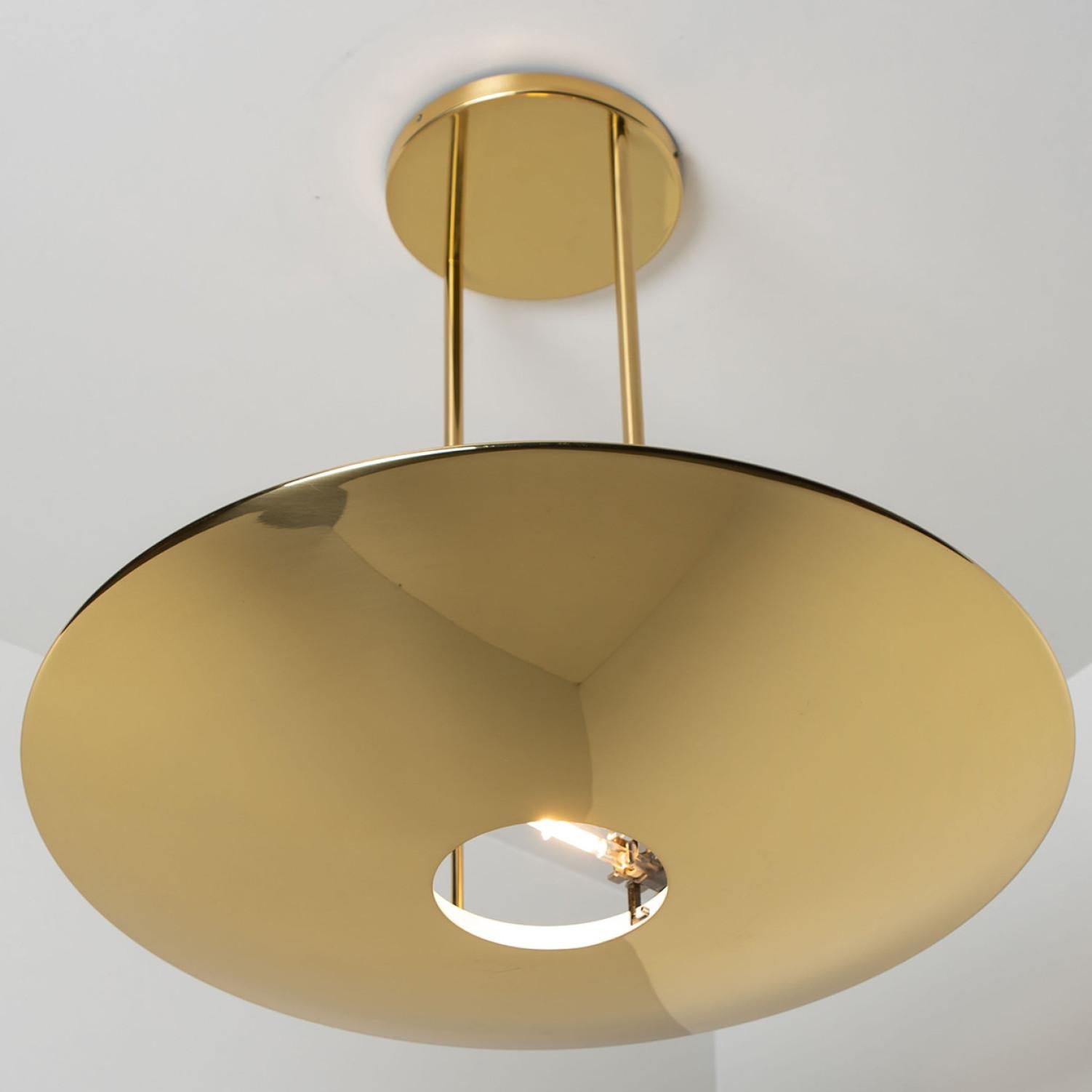 German Florian Schulz 'Sola 80' Brass Pendant Lamp or Ceiling Fixture
