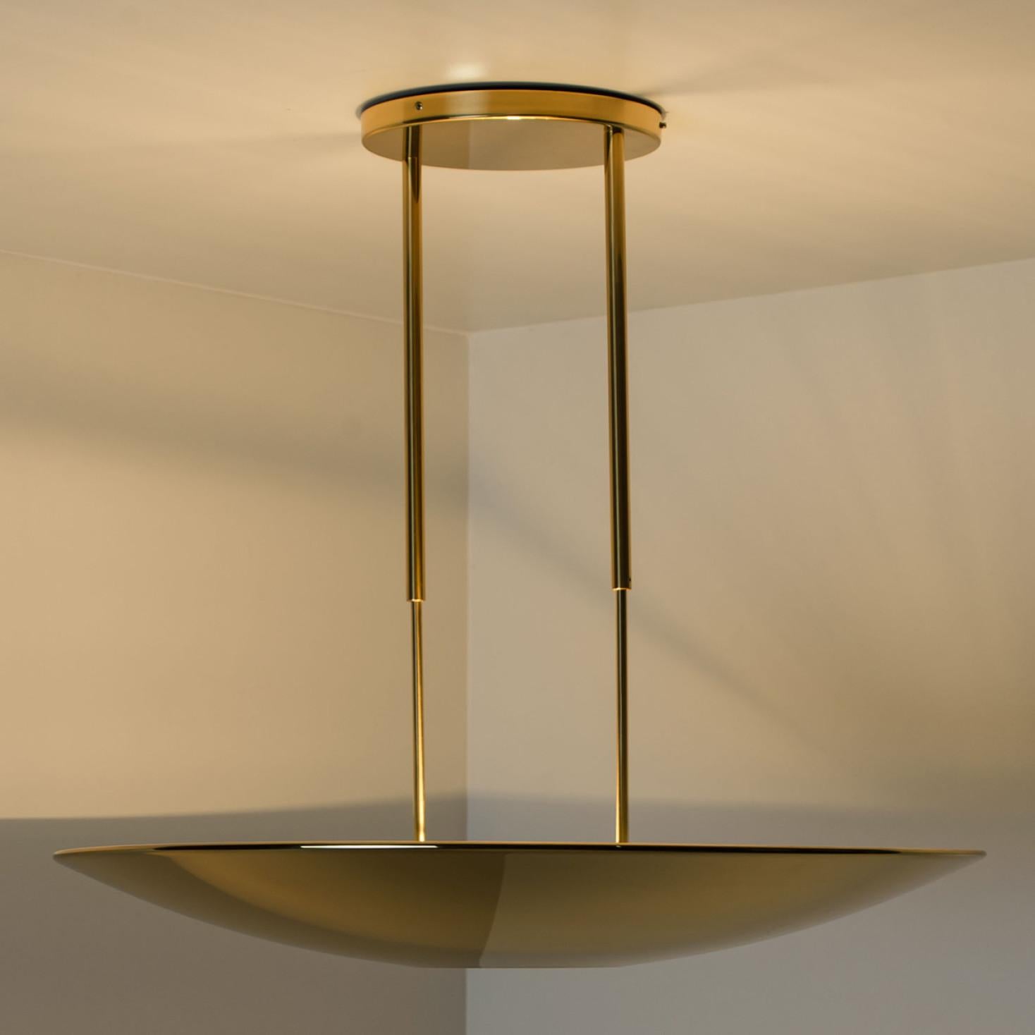 Florian Schulz 'Sola 80' Brass Pendant Lamp or Ceiling Fixture In Good Condition In Rijssen, NL