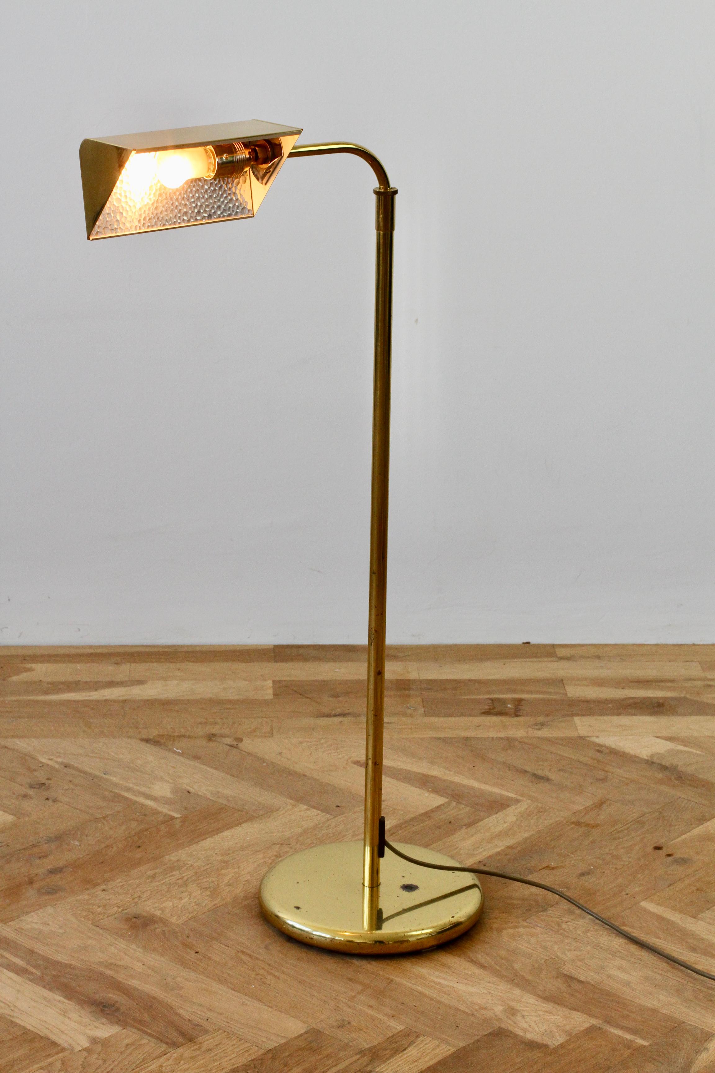 Florian Schulz Style Midcentury Vintage Brass Adjustable Floor Lamp by Sölken 2