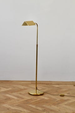 Florian Schulz Style Midcentury Vintage Brass Adjustable Floor Lamp by Sölken