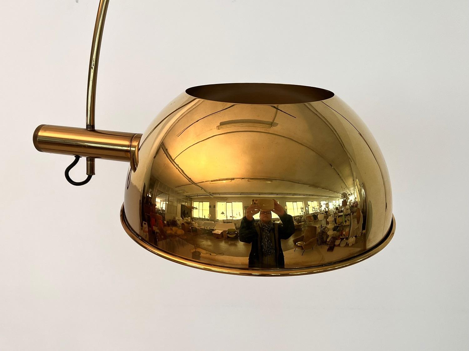Florian Schulz Vintage Adjustable XXL Wall Mounted Arc Lamp BOCA in Brass, 1970s 4