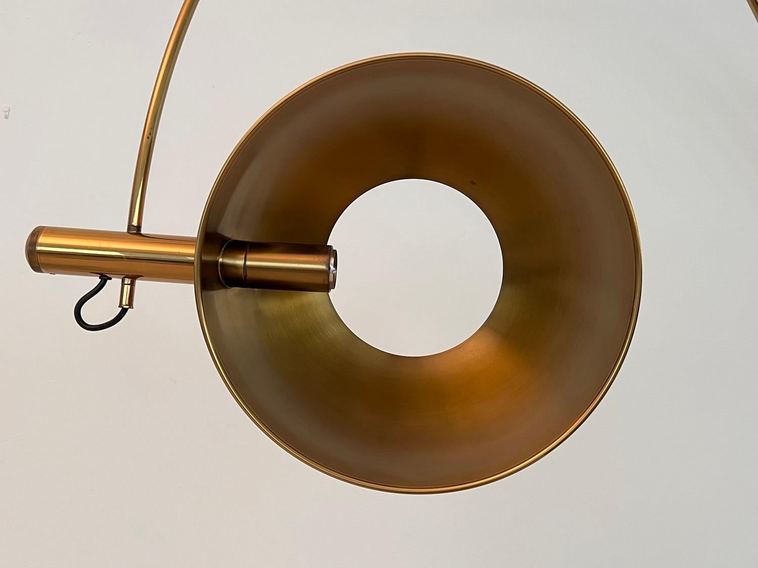 Florian Schulz Vintage Adjustable XXL Wall Mounted Arc Lamp BOCA in Brass, 1970s 5