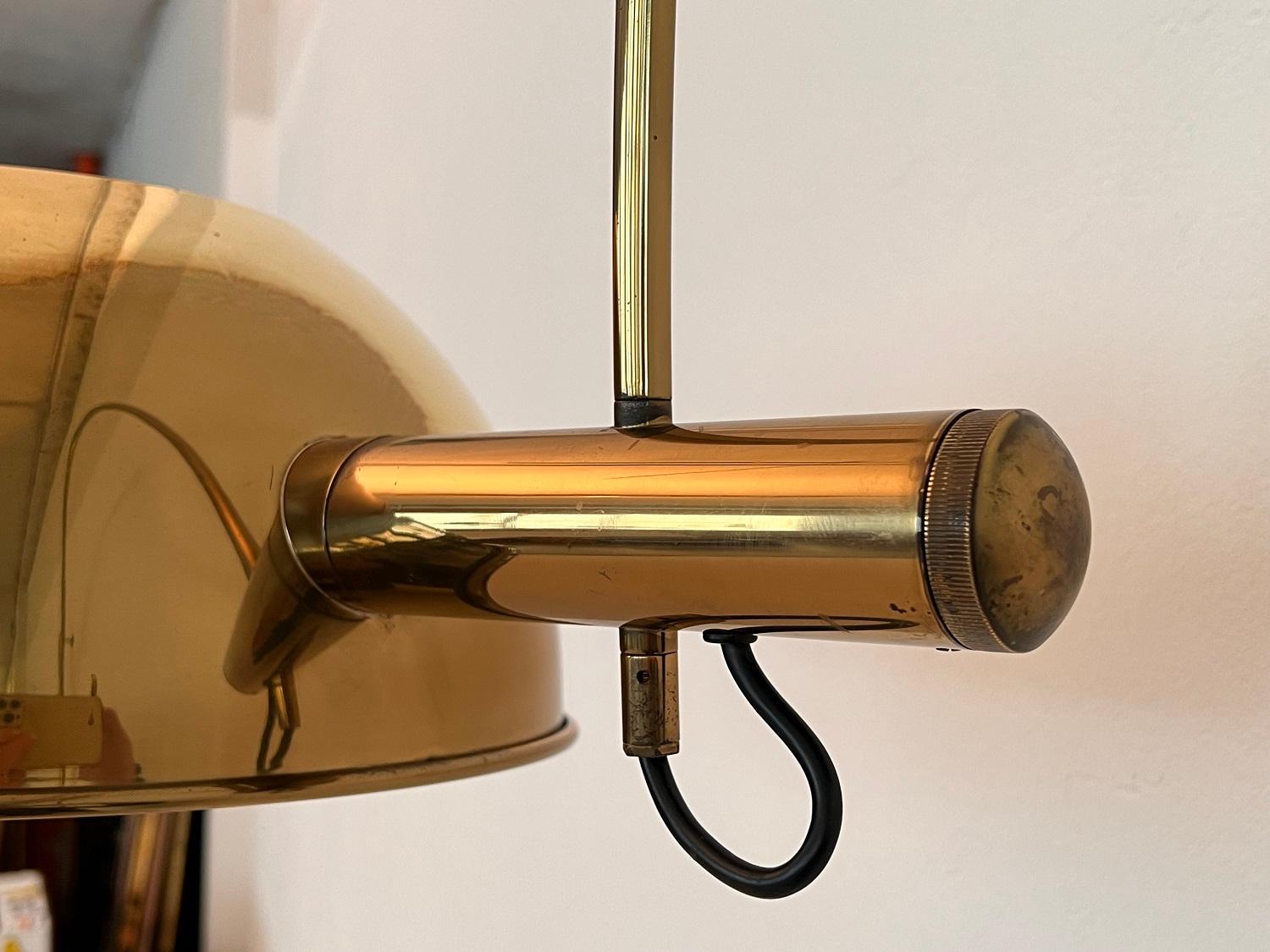 Florian Schulz Vintage Adjustable XXL Wall Mounted Arc Lamp BOCA in Brass, 1970s 9