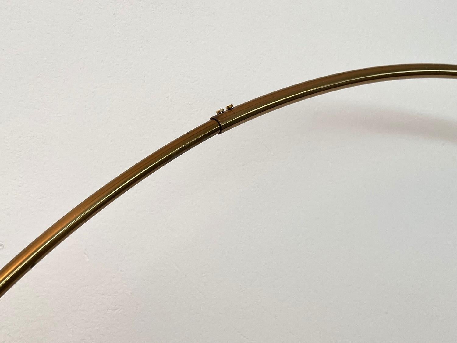 Florian Schulz Vintage Adjustable XXL Wall Mounted Arc Lamp BOCA in Brass, 1970s 3