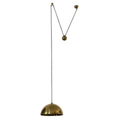 Florian Schulz Vintage Large Counterbalance Brass Pendant, circa 1970s