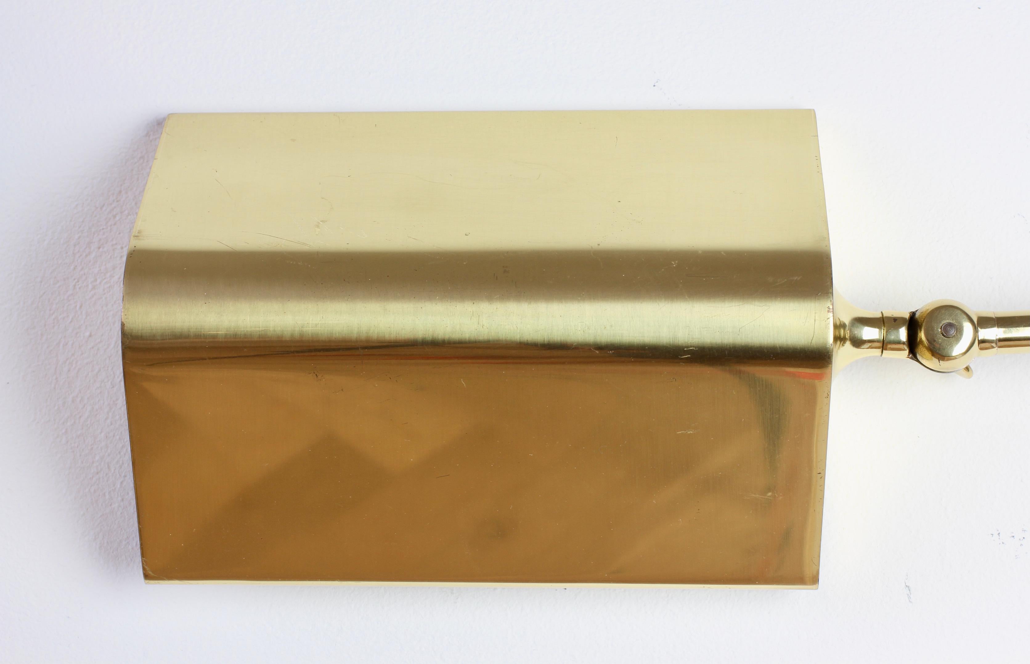 Florian Schulz Vintage Modernist Brass 1970s Adjustable Reading Wall Lamp Light For Sale 8
