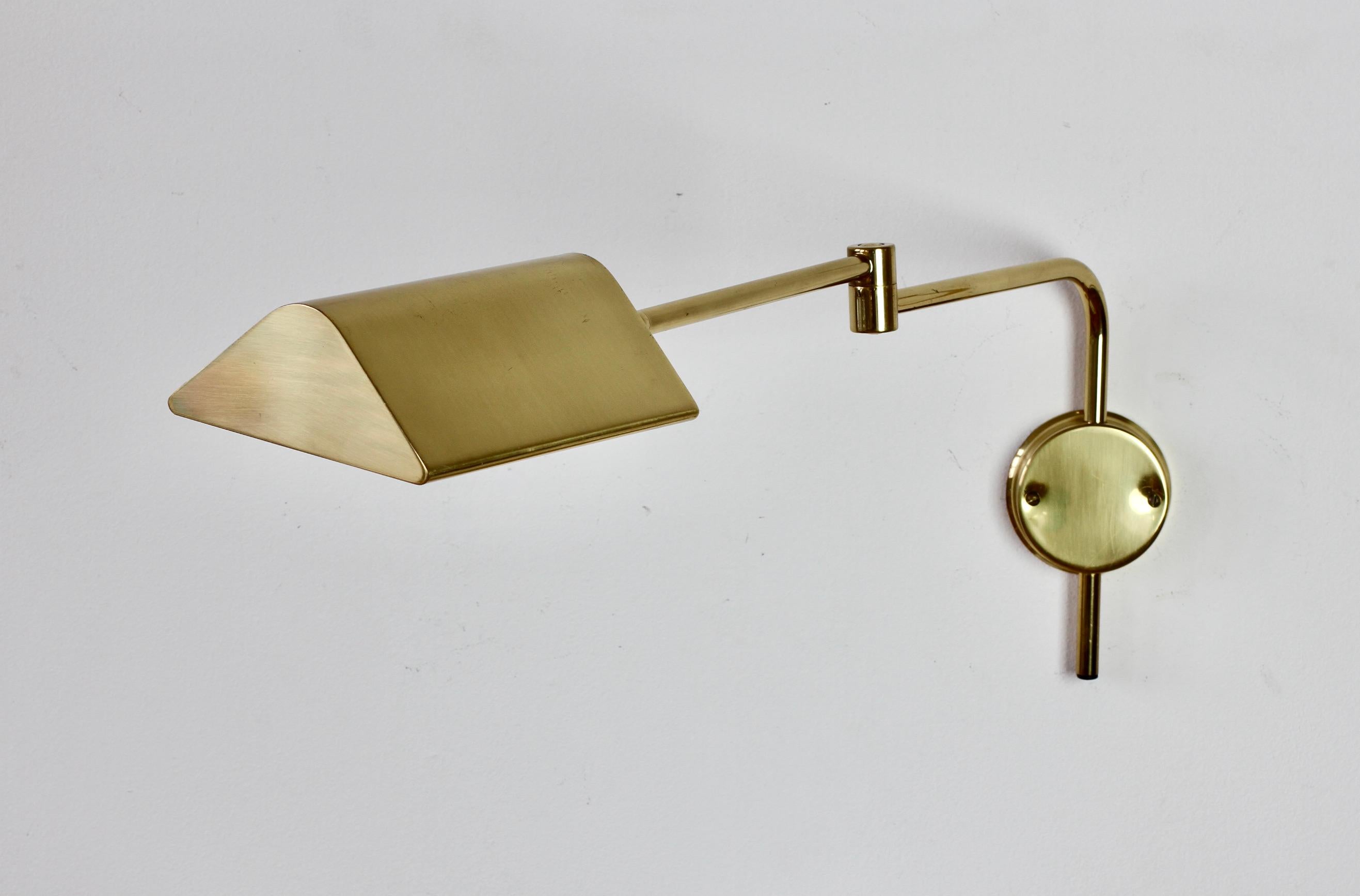 brass reading wall light