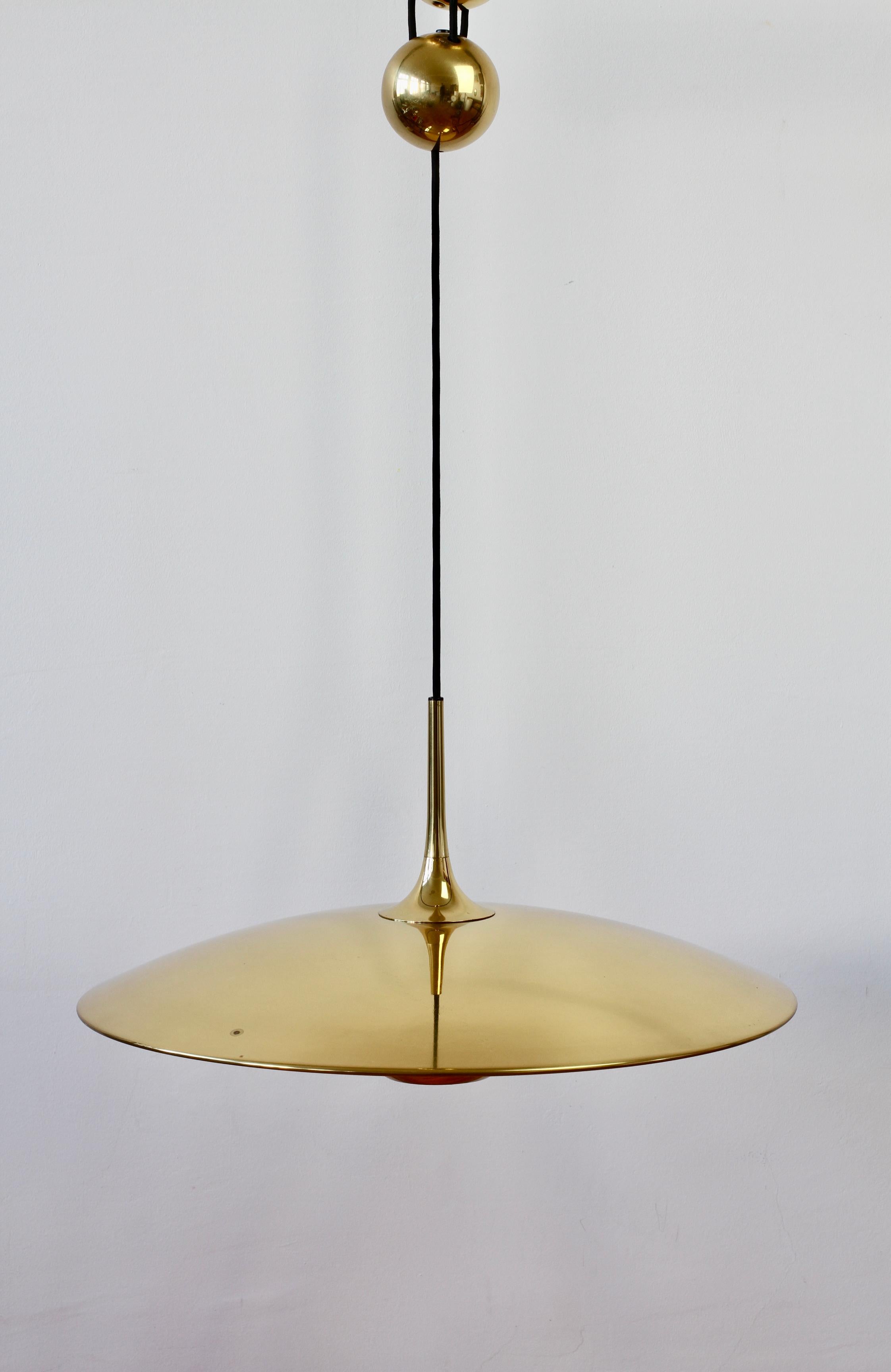 Florian Schulz Vintage 'Onos 55' Brass Counterbalanced Adjustable Pendant Light 5