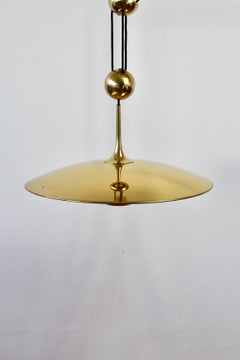 Florian Schulz Vintage 'Onos 55' Brass Counterbalanced Adjustable Pendant Light