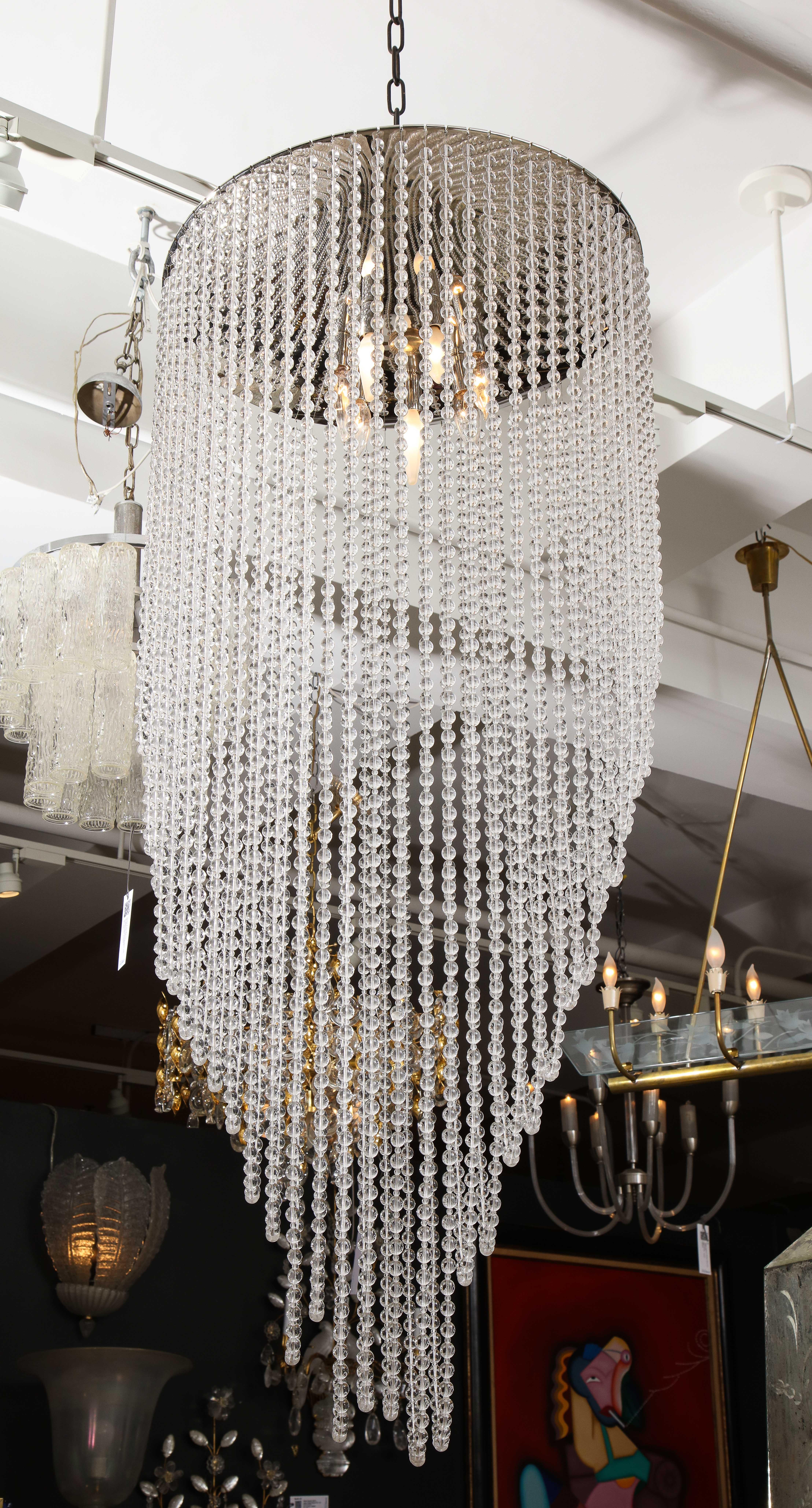  Florian Schulz Waterfall Crystal Chandelier For Sale 3