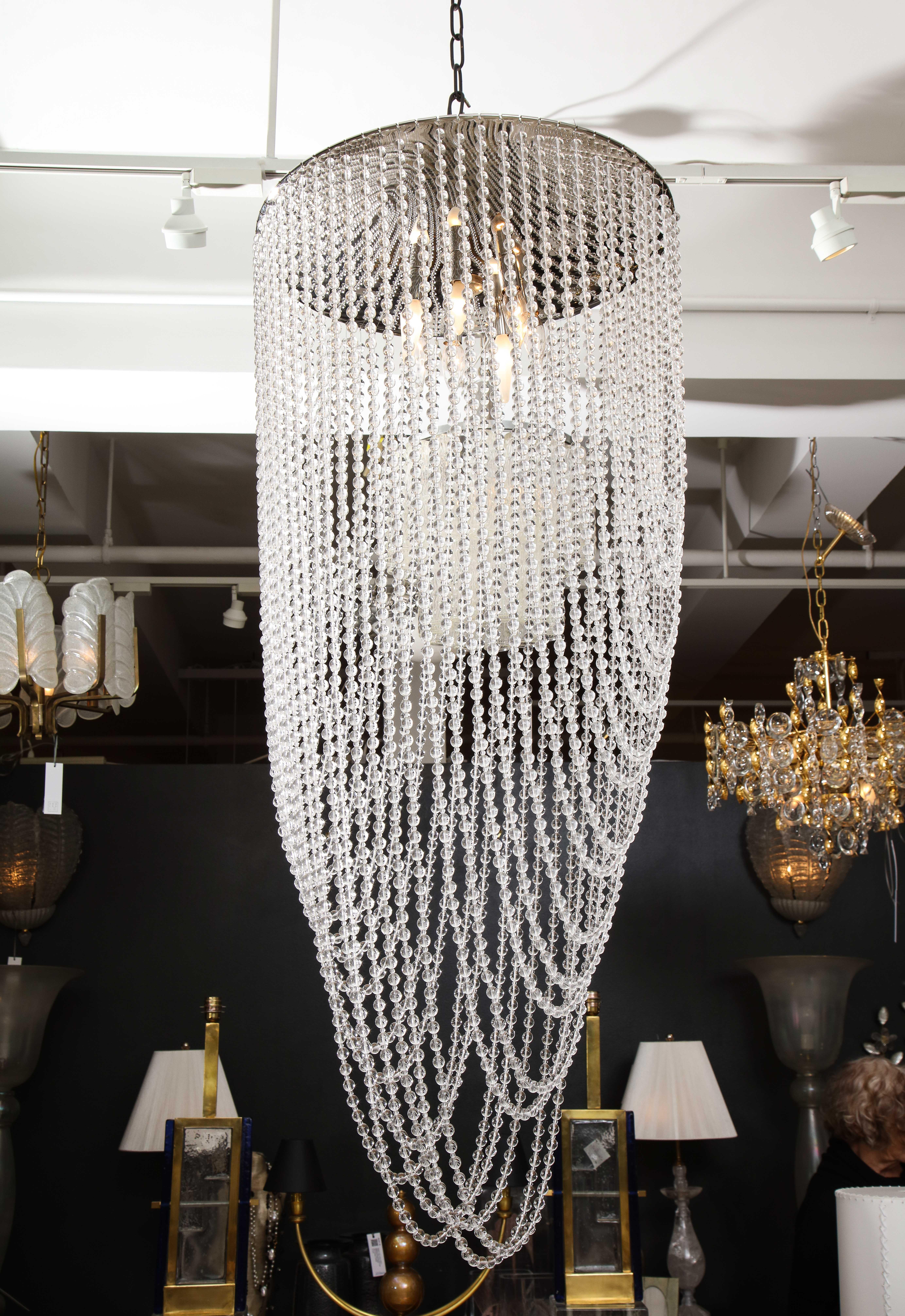  Florian Schulz Waterfall Crystal Chandelier For Sale 4