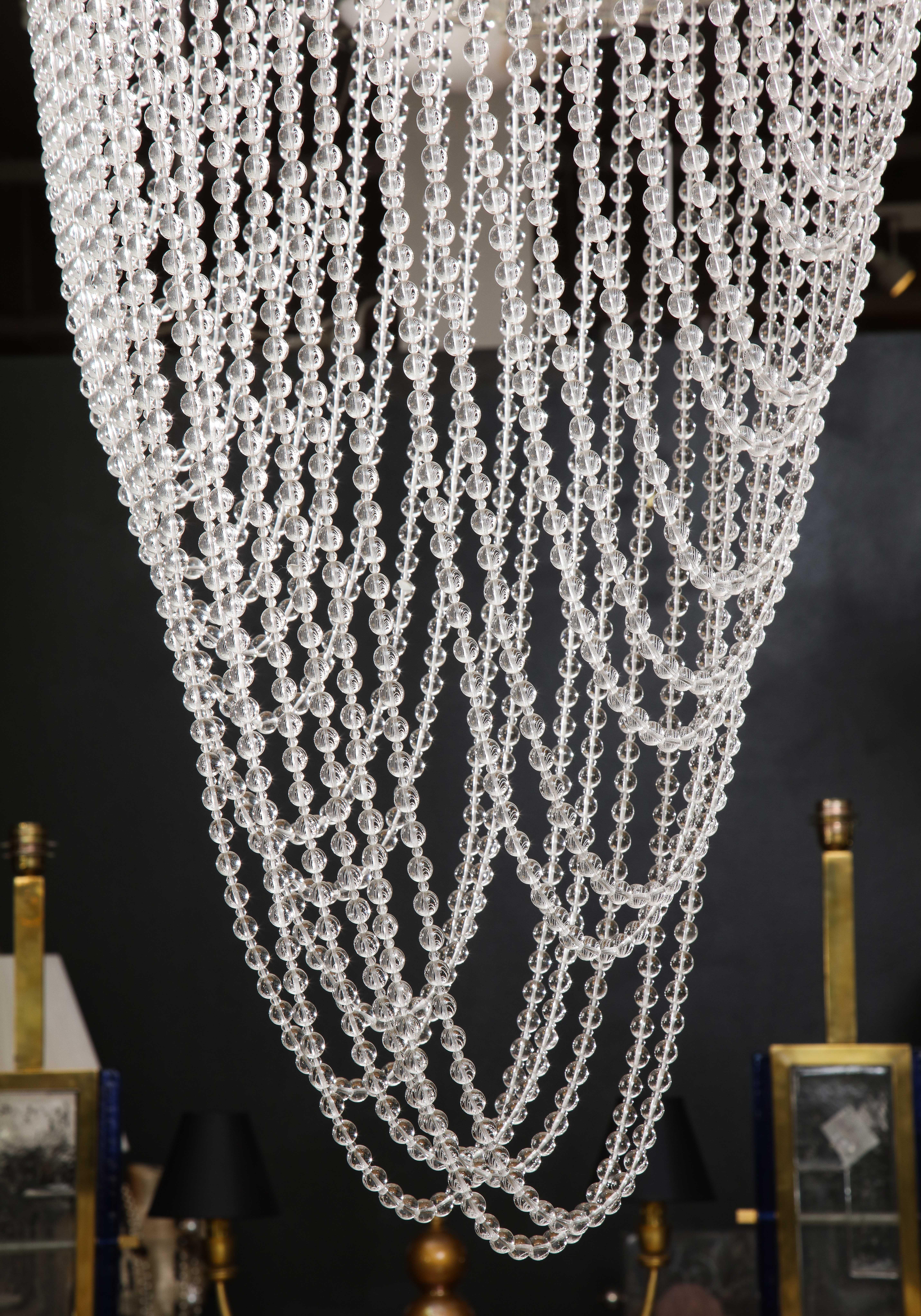 Late 20th Century  Florian Schulz Waterfall Crystal Chandelier For Sale