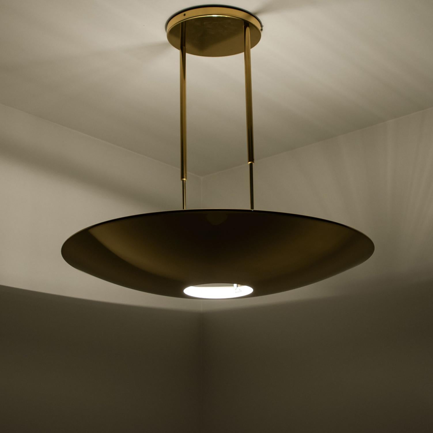 Florian Schulz XL Brass Pendant Lamp or Ceiling Fixture For Sale 3