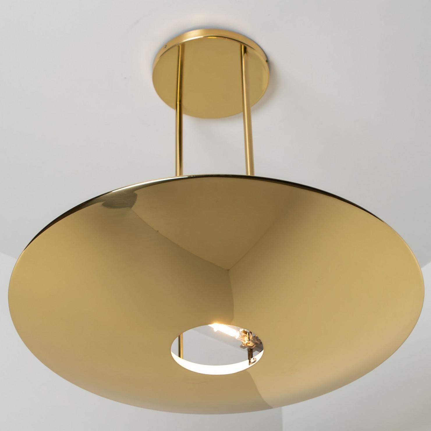 Modern Florian Schulz XL Brass Pendant Lamp or Ceiling Fixture For Sale