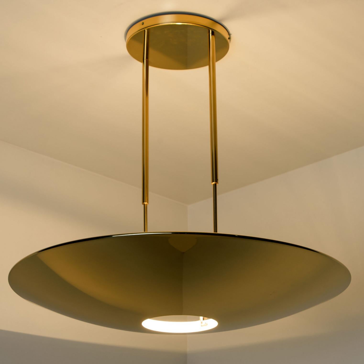 German Florian Schulz XL Brass Pendant Lamp or Ceiling Fixture For Sale