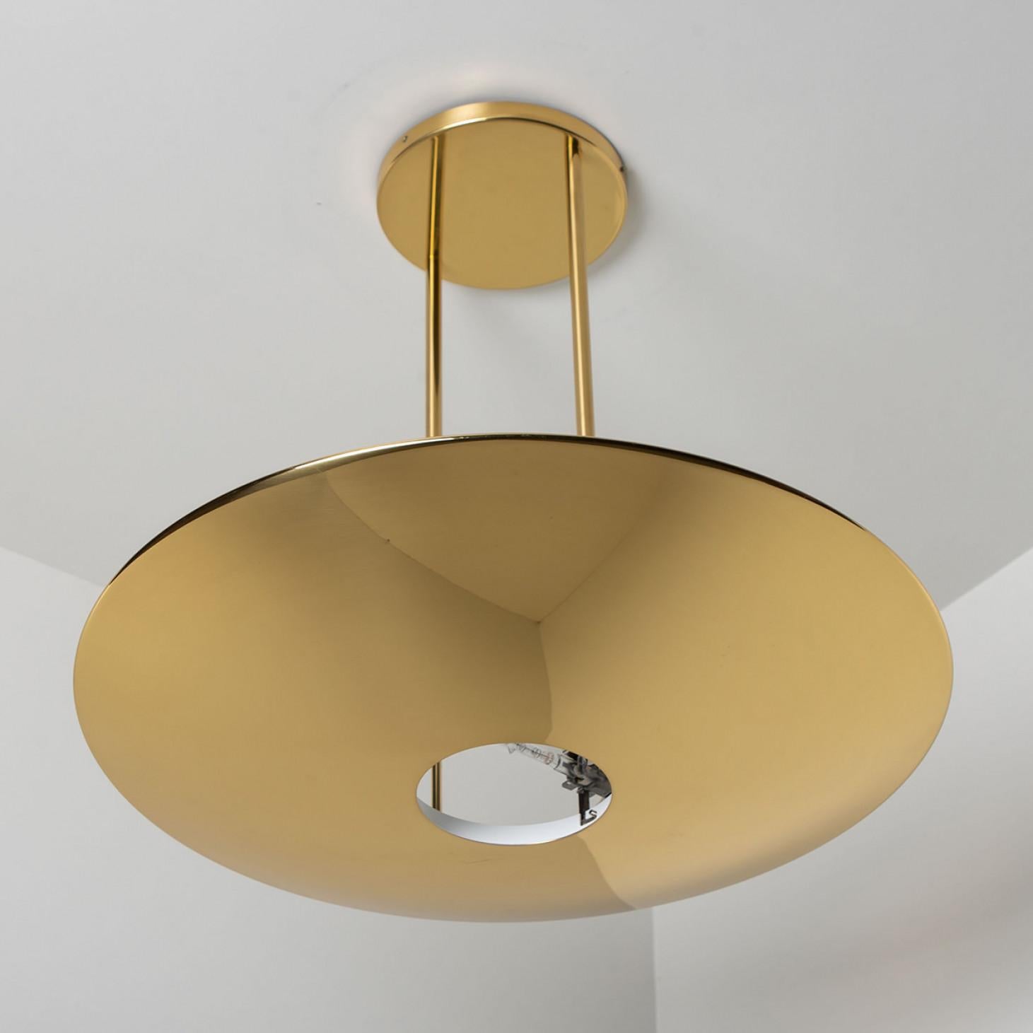 Contemporary Florian Schulz XL Brass Pendant Lamp or Ceiling Fixture For Sale