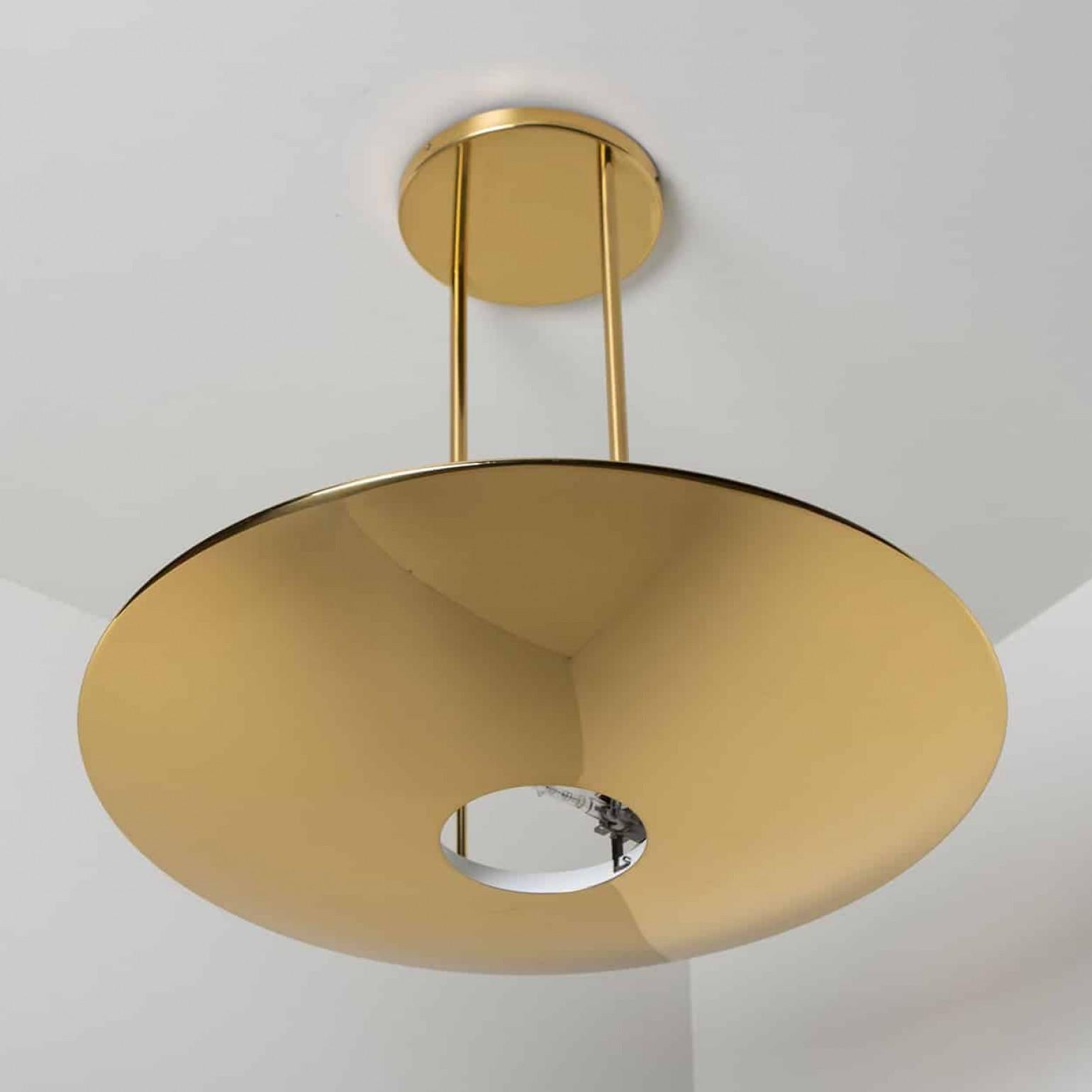 XXI secolo e contemporaneo Florian Schulz XL Brass Pendant Lamp or Ceiling Fixture in vendita