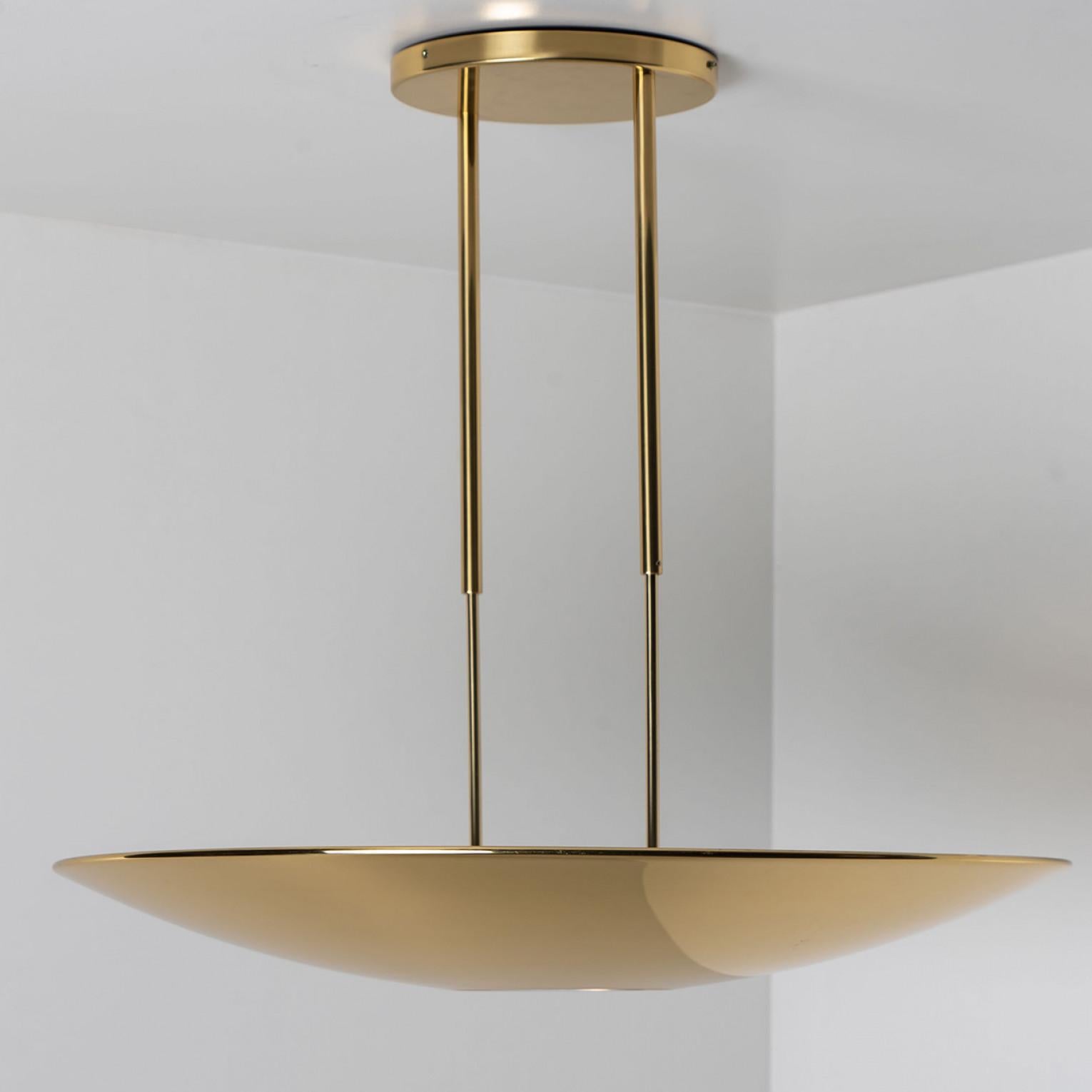 Florian Schulz XL Brass Pendant Lamp or Ceiling Fixture For Sale 1